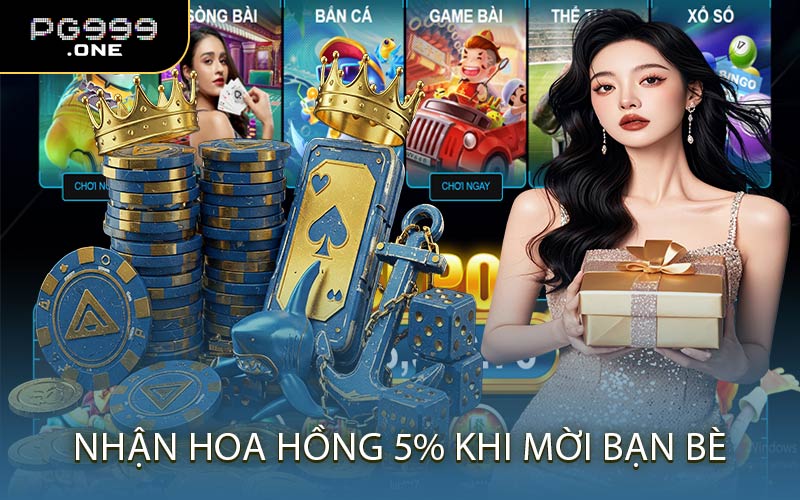 Nhận hoa hồng 5% khi mời bạn bè